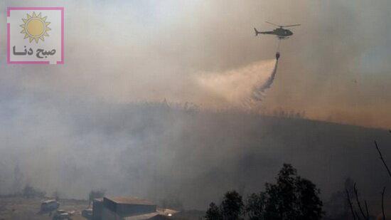 اعزام ۵ هواپیمای آبپاش و بالگرد برای خاموش کردن آتش سوزی جنگل‌های گچساران ومها 95 درصدی اتش