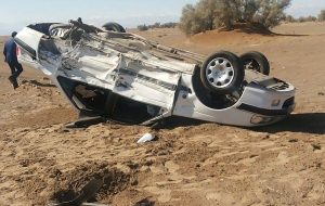 ۲ کشته در واژگونی خودرو سواری پژو ۴۰۵